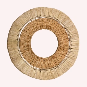 Boho Macrame Wall Mirror with Tassels – Handmade Cotton Woven Home Decor