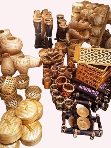 Handcrafted Bamboo & Cane Lamp Shade – Eco-Friendly Hanging Pendant Light Handcrafted Bamboo & Cane Lamp Shade – Eco-Friendly Hanging Pendant Light