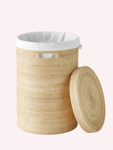 Handcrafted Bamboo Laundry Basket with Lid – Stylish Eco Laundry Organizer