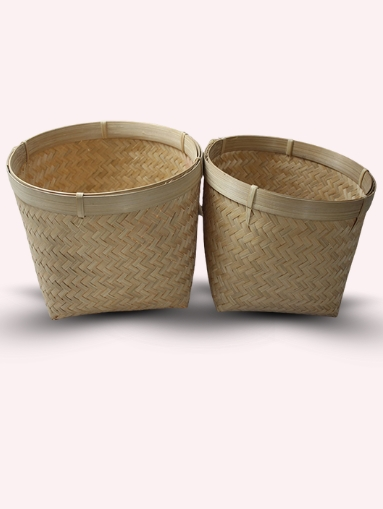 Handmade Bamboo Basket – Eco-Friendly Storage & Decorative Organizer