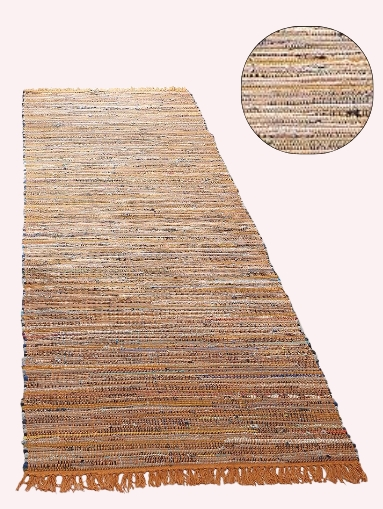 Handmade Boho Stripe Cotton Rug – Durable Area Carpet