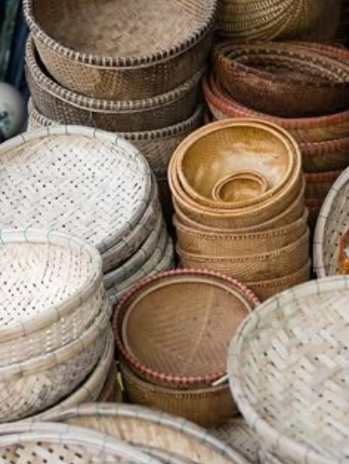 Handmade Woven Bamboo Basket – Eco-Friendly Storage & Home Décor