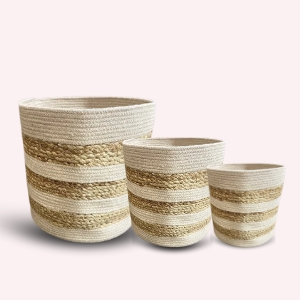 Handwoven Kaisa Grass Bowls – Eco-Friendly Decorative & Storage Set