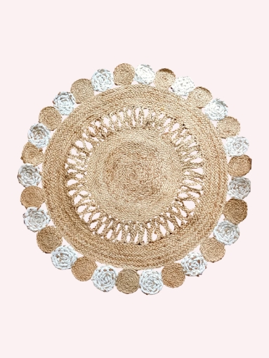 Handwoven Natural Jute Rug – Eco-Friendly Sustainable Floor Carpet (1)