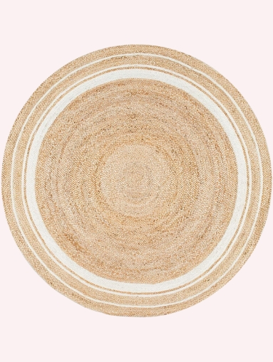 Handwoven Round Natural Jute Rug – Eco-Friendly Floor Mat