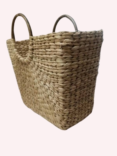 Handwoven Water Hyacinth Storage Basket with Cane Handles – Eco Home Décor Handwoven Water Hyacinth Storage Basket with Cane Handles – Eco Home Décor