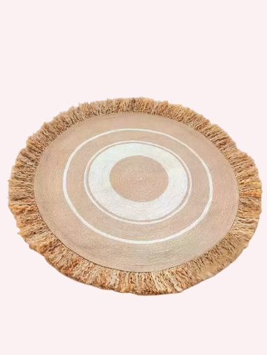 Modern Jute Rug – Handwoven Natural Carpet for Living Room & Bedroom