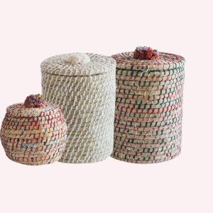 Natural Jute Storage Basket – Handmade Woven Organizer (1)
