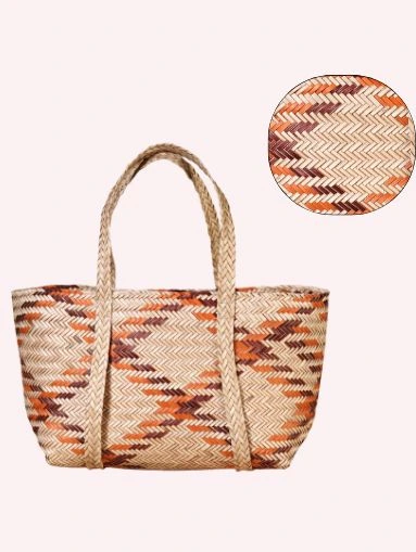 Handwoven Water Hyacinth Tote Bag – Eco Natural Wicker Shoulder Bag for Beach, Shopping, and Everyday Fashion